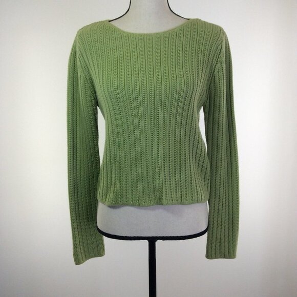 DEANE and White Womens Sweater Size Medium Green - Picture 4 of 12